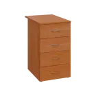 BKC 2 - 75 kontejner přístavný, 4-zásuvkový, deska 25 mm, centrální zámek, 750x430x560, olše jantar